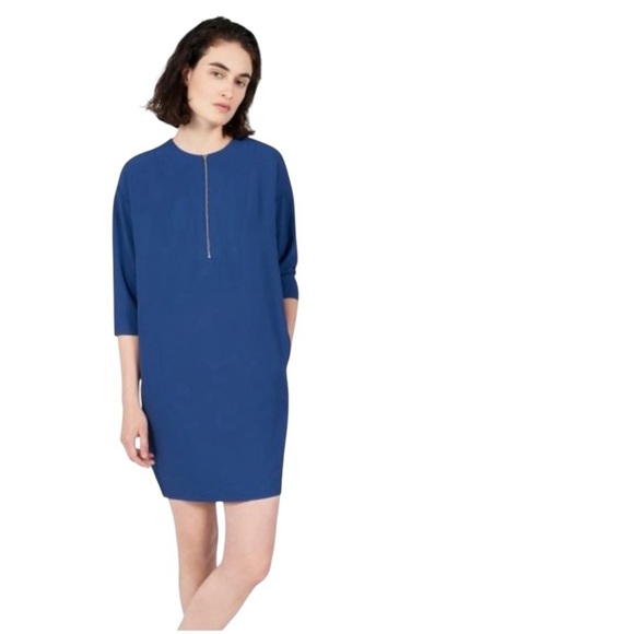 Everlane - Japanese GoWeave Zip Front Dress Sz 4 - Picture 1 of 12